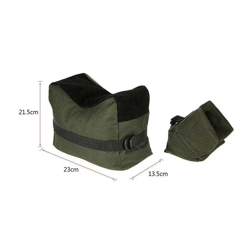 Bolsa frontal e traseira para rifle.